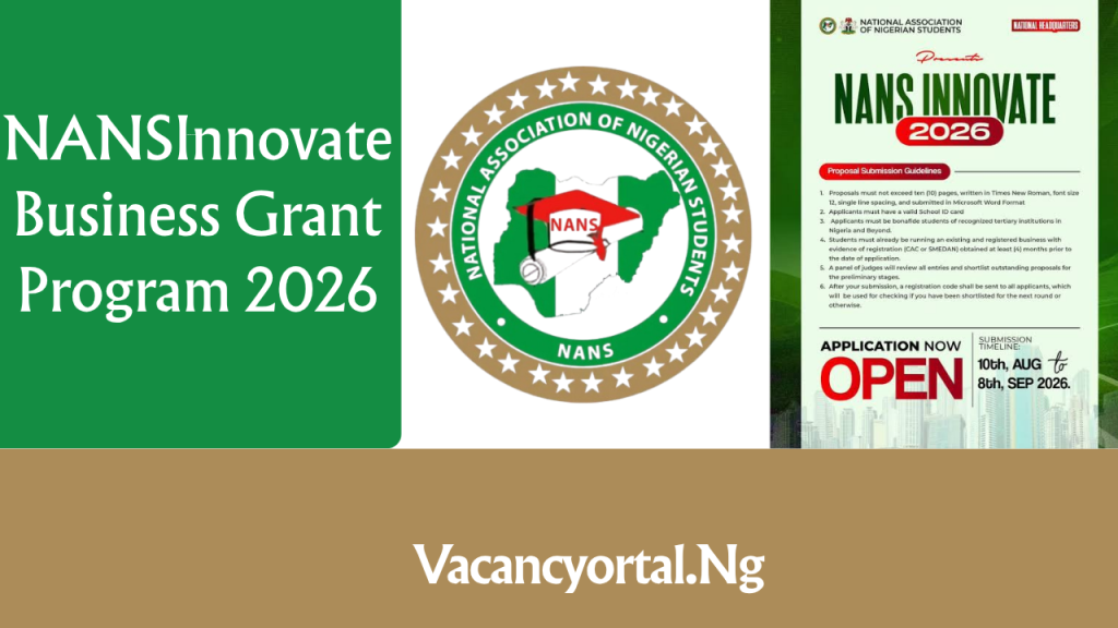 NANSInnovate Business Grant Program 2026 | Fully Guide NANSInnovate Business Grant Program