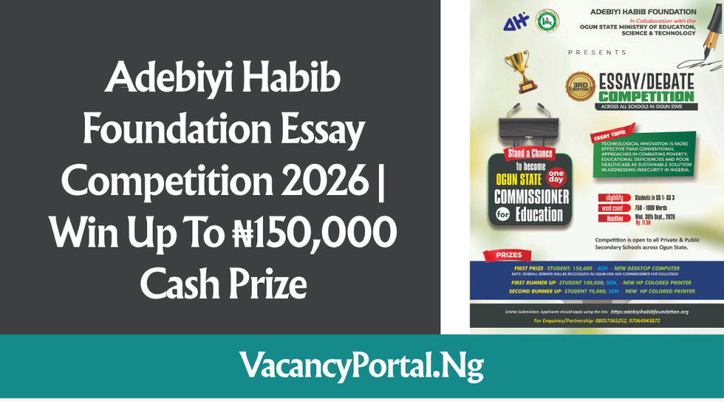 Adebiyi Habib Foundation Essay Competition